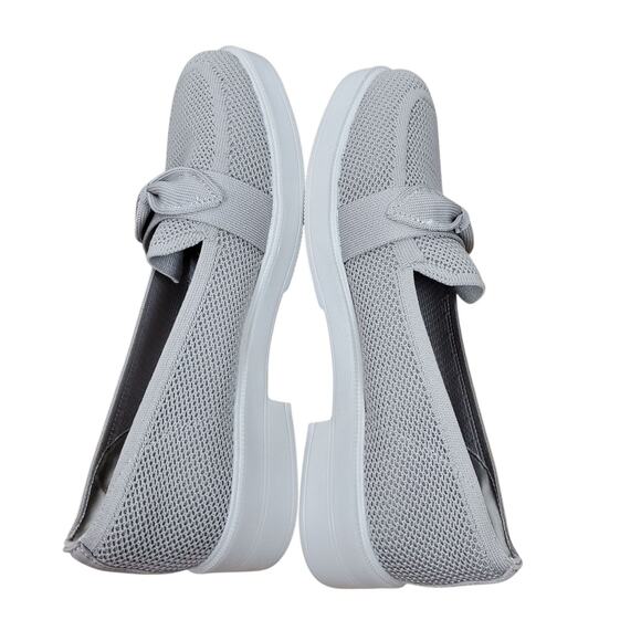 NEW Skechers Cleo Taylor Bow Loafer Womens US 8 Taupe Slip On Knit Comfort Shoes - Picture 4 of 11